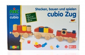 Игры и игрушки: Cubio Конструктор деревянный - Паровозик Nic