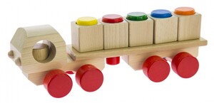 Ігри та іграшки: Конструктор дерев'яний — Вантажівка з причепом Nic