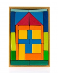 Кубики, пірамідки і сортери: Конструктор дерев'яний — Будинок Nic