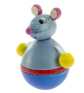 Розвивальні іграшки: Іграшка-неваляшка дерев'яна Мишка Nic