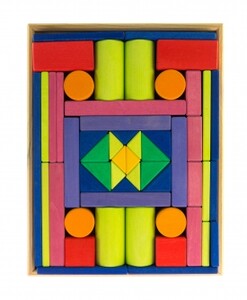 Развивающие игрушки: Конструктор деревянный - Прованс большой (53 эл.) Nic