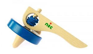 Ігри та іграшки: Гра дерев'яна Дзига (синя) Nic