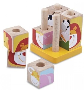 Розвивальні іграшки: Кубики Сафарі на підставках Wonderworld