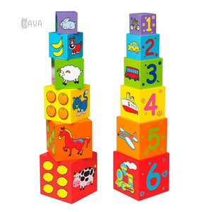 Розвивальні іграшки: Дерев'яні кубики-пірамідка, Viga Toys