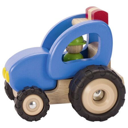 Міська та сільгосптехніка: Машинка дерев'яна Трактор (синій) Goki