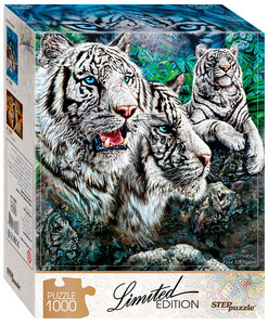 Пазлы и головоломки: Пазл Найди 13 тигров, серия Limited edition, 1000 эл., Step Puzzle