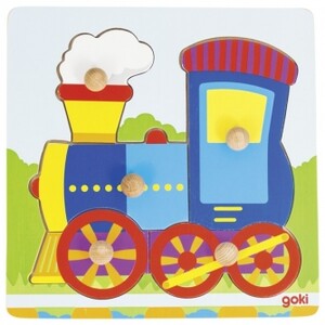 Ігри та іграшки: Пазл-вкладиш Поїзд Goki