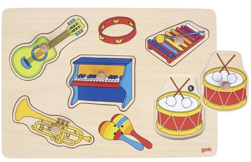 Рамки с вкладышами: Пазл звуковой Музыкальные инструменты Goki