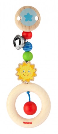 Іграшки на коляску та ліжечко: Кліпса Сонечко з дзвіночком Heimess