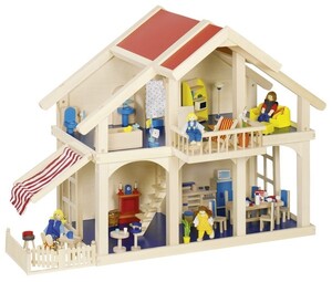 Ігри та іграшки: Ляльковий будиночок на 2 поверхи з внутрішнім двориком Goki