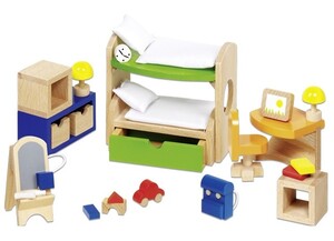 Будиночки і меблі: Набір для ляльок Меблі для дитячої кімнати Goki