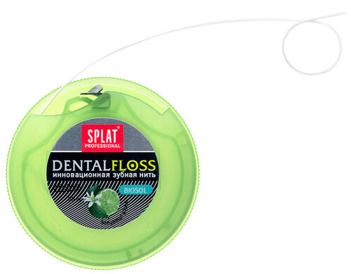 Зубні пасти, щітки та аксесуари: Объемная зубная нить Dental Floss, бергамот и лайм, Splat