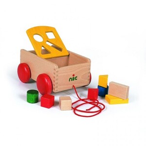 Развивающие игрушки: Сортер деревянный Тележка Nic