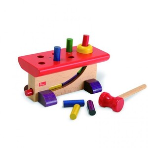 Игры и игрушки: Сортер с молоточком деревянный Хау-раус Nic