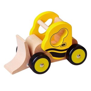 Машинки: Деревянная игрушечная машинка Viga Toys Бульдозер