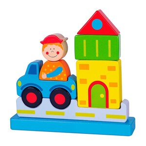 Конструкторы: Магнитная деревянная игрушка Viga Toys Город