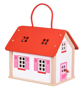 Домики и мебель: Кукольный домик Дорожный с ручкой Goki