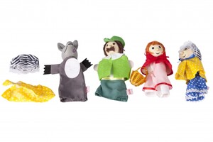 Игры и игрушки: Набор кукол для пальчикового театра - Красная шапочка Goki