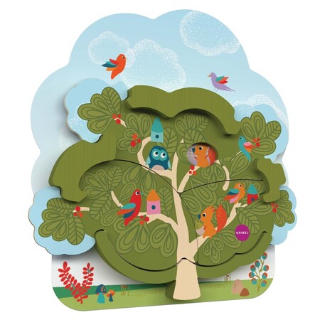 Бізіборди і бізікуби: Настінна іграшка Veritiplay Будинок містера Білки на дереві Oribel