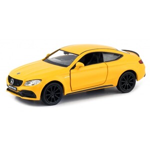 Машинки: Машинка Mersedes Benz C63 S AMG Coupe матовая желтая, Uni-fortune