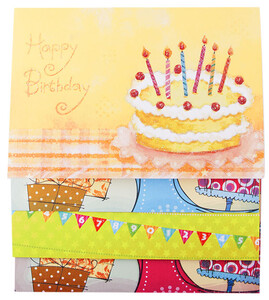 Аплікації та декупаж: Заготовка для открыток Birthday (10.5 ? 14.8 см), KIDS Line, ZiBi
