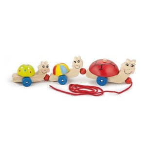 Ігри та іграшки: Дерев'яна каталка Viga Toys Черепашки