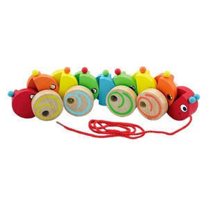 Развивающие игрушки: Деревянная каталка Viga Toys Гусеничка