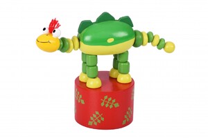 Іграшка: натисни і тряси — Динозавр зелений Goki