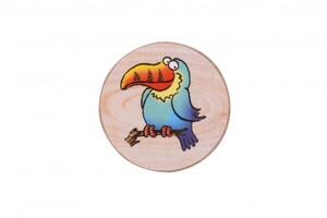 Дневники, раскраски и наклейки: Штамп с животными - Птичка Goki