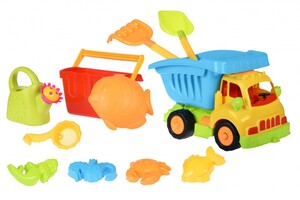 Игры и игрушки: Набор для игры с песком Грузовик желтая кабина/синий кузов (11 ед.) Same Toy