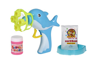 Игры и игрушки: Мыльные пузыри Bubble Gun Дельфин (голубой) Same Toy