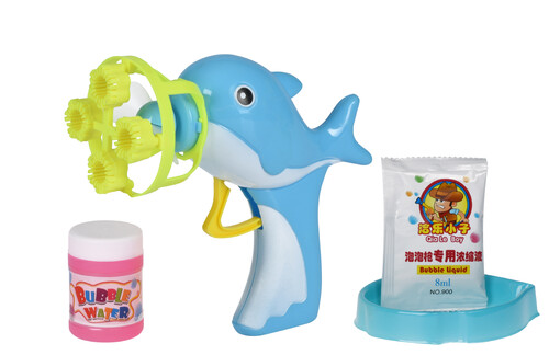 Інші рухливі ігри: Мильні бульбашки Bubble Gun Дельфін (блакитний) Same Toy