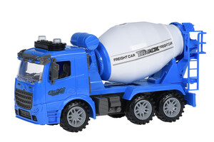 Машинки: Машинка інерційна Truck Бетономішалка (синя) зі світлом і звуком Same Toy