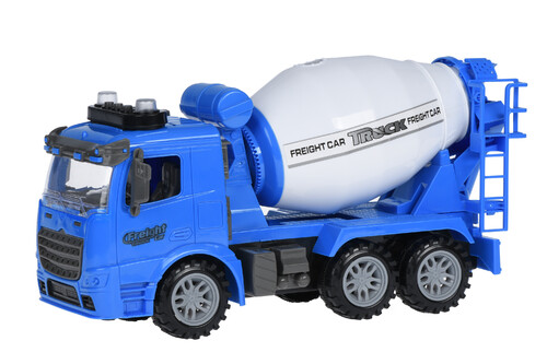 Будівельна техніка: Машинка інерційна Truck Бетономішалка (синя) зі світлом і звуком Same Toy