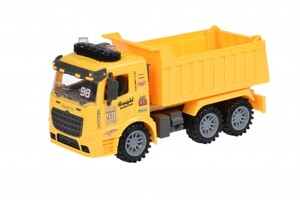 Машинки: Машинка інерційна Truck Самоскид (жовтий) зі світлом і звуком Same Toy