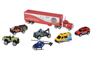 Ігри та іграшки: Набір машинок Diecast Вантажівка з джипами Same Toy