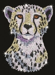 Аплікації та декупаж: Набір для творчості BLUE Snow Cheetah New Sequin Art