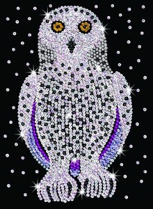Аппликации и декупаж: Набор для творчества BLUE Snowy Owl New Sequin Art