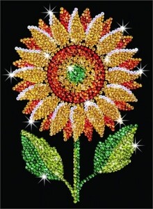 Аплікації та декупаж: Набір для творчості BLUE Sunflower Sequin Art