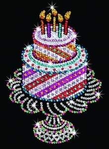 Набор для творчества ORANGE Birthday Cake Sequin Art