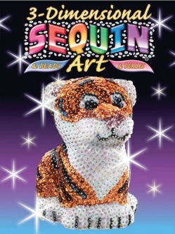 Аплікації та декупаж: Набір для творчості 3D Tiger Sequin Art