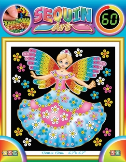 Аплікації та декупаж: Набір для творчості 60 Fairy Princess Sequin Art