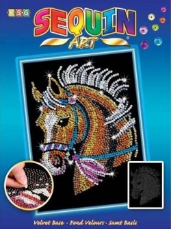Аплікації та декупаж: Набір для творчості BLUE Horse Sequin Art