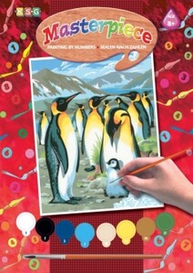 Дневники, раскраски и наклейки: Набор для творчества PAINTING BY NUMBERS JUNIOR Penguins Sequin Art