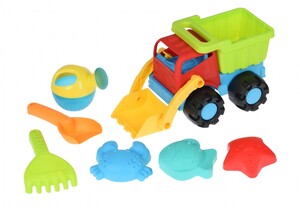 Ігри та іграшки: Набір для гри з піском Вантажівка Червона (7 од.) Same Toy