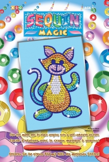 Аплікації та декупаж: Набір для творчості SEQUIN MAGIC Cat Sequin Art