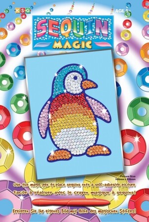 Аплікації та декупаж: Набір для творчості SEQUIN MAGIC Penguin Sequin Art