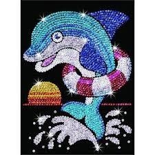 Аппликации и декупаж: Набор для творчества RED Jack Dolphin Sequin Art
