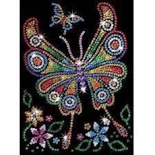 Аплікації та декупаж: Набір для творчості RED Amber Butterfly Sequin Art