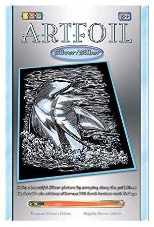Аплікації та декупаж: Набір для творчості ARTFOIL SILVER Dolphin Sequin Art